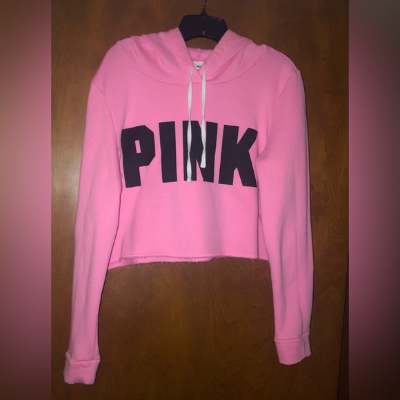 PINK Victoria's Secret Tops - Victoria’s Secret PINK cropped hoodie size L NWOT